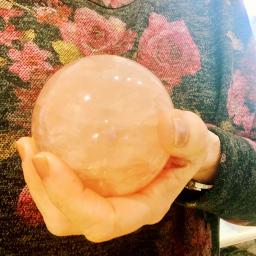 Rose Quartz 70mm Crystal Sphere 2.jpg