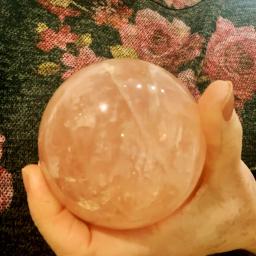 Rose Quartz 70mm Crystal Sphere 3.jpg