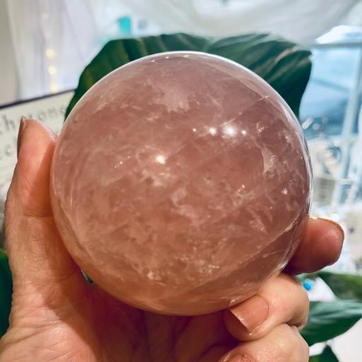Rose Quartz Crystal Sphere 70mm
