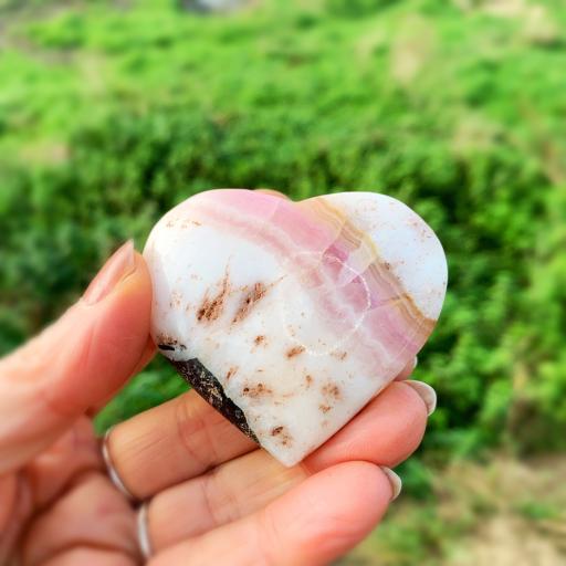 Pink Aragonite Crystal Heart 2
